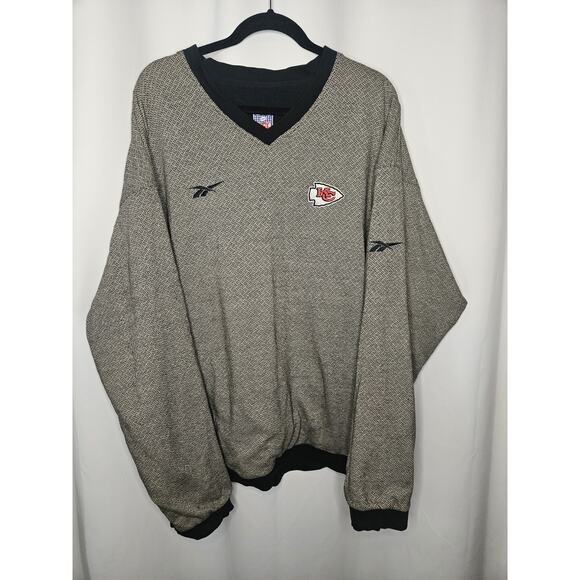 Vintage Reebok Pro-Line KANSAS CITY CHIEFS Embroidered Reversible Jacket 2XL XXL - Picture 4 of 11